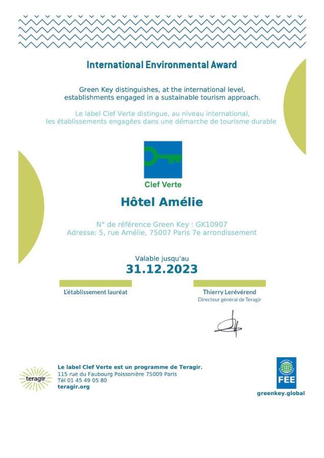 פריז Amelie Hotel מראה חיצוני תמונה